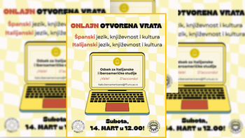 Онлајн отворена врата Одсека за италијанске и ибероамеричке студије